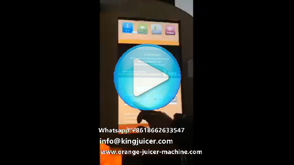 Visible Juicing Process Healthy Orange Juice Vending Machine Wifi Coins Bank Notes Payment