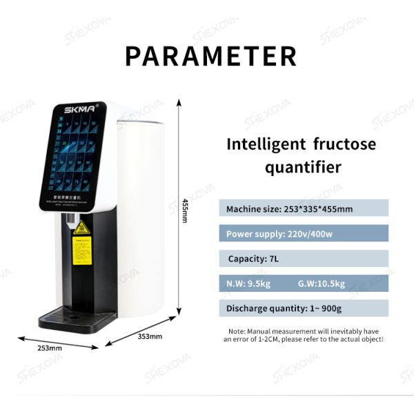 Automatic Bubble Tea Fructose Dispenser Different Buttons Set Up