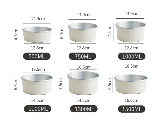 Disposable Aluminum Foil Bowl Food Grade Thickened Takeaway Container For Cooking Baking