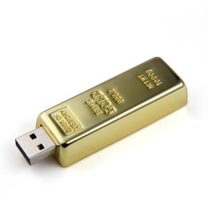 Wholesale 128GB Gold Bar Metal USB Flash Drive 2.0 8MB/S Full Memory OEM ODM from china suppliers