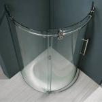 Office Chrome Barn Door 3mm-19mm Privacy Glass Shower Doors Glass Sliding Door