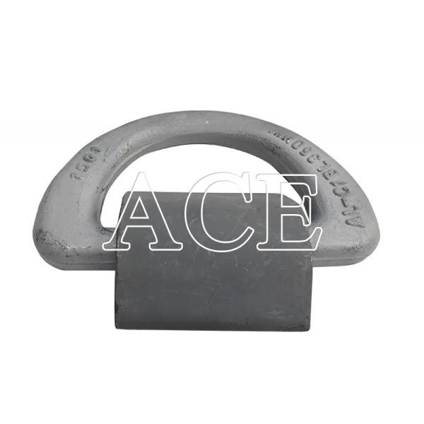 DNV GL Certified Galvanized Heavy Duty 50 Ton Container Lashing Forged D Ring