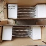 12 Inch Beaded Glass Charger Plate Gold Trim For Wedding Event Supplies
