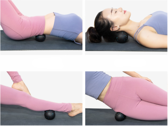16 X 24cm Mini EPP Foam Massage Balls Peanut Roller For Back Black