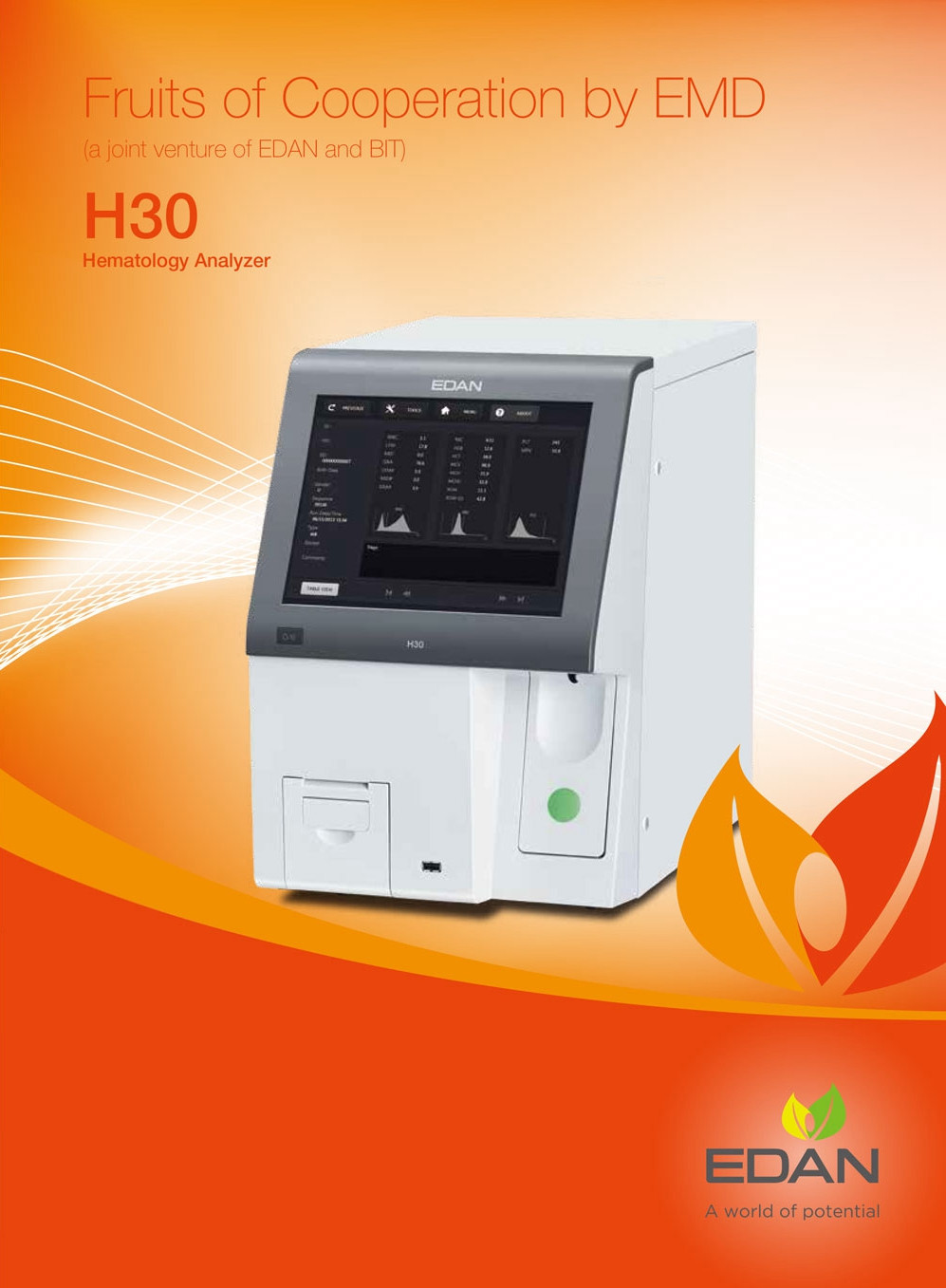 Cheapest Edan medical laboratory equipment Hematology Analyzer/Edan H30 3-Part Hematology Analyzer for hospital