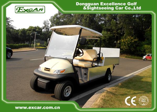 Beige Two Seater Electric Hotel Buggy Car with Cargo ADC 48V Motor Electric