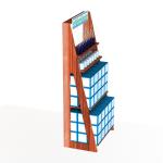 One Side Square Shelves Retail Display Stands KD Construction