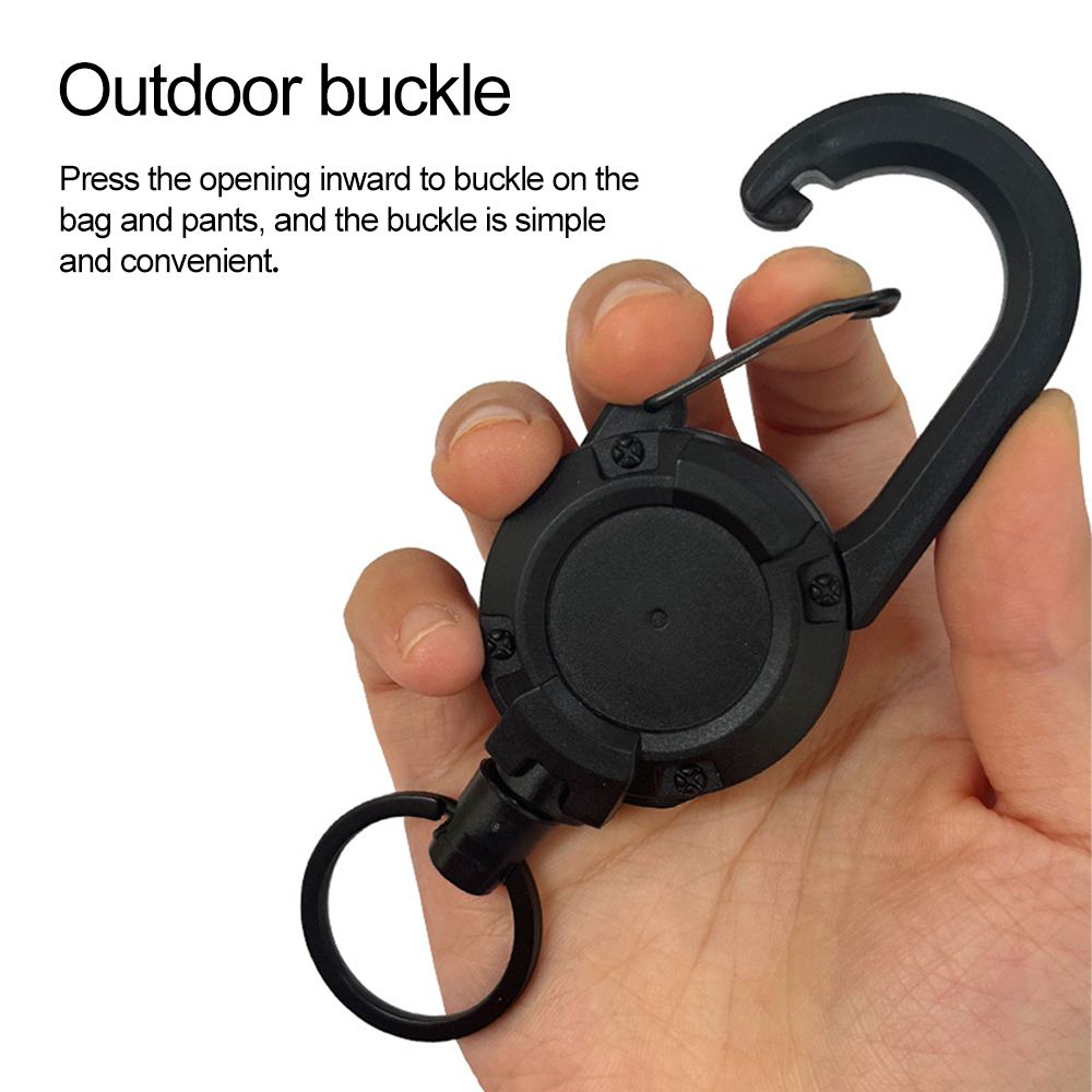 Deyi Badge Reel Multitool Carabiner Badge Holder Retractable Keychain Clip Id Holder Stainless Steel Cord