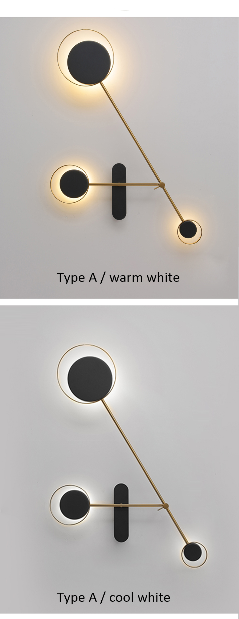 Modern minimalist wall light Home Bedroom swing arm lamp Adjustable Black loft round wall light(WH-OR-258)