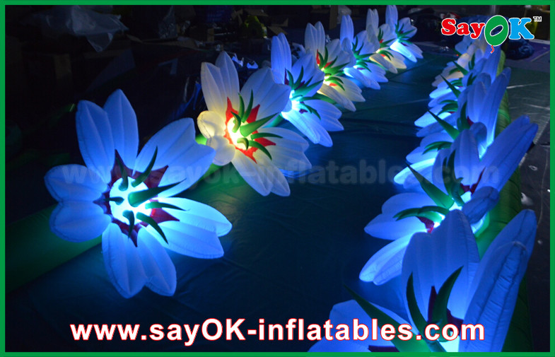 Nylon Inflatable Lighting Decoration Flower Chain For Wedding And Event