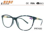 Fashionable reading glasses ,made of plastic ,metal hinge,suitabele for men and