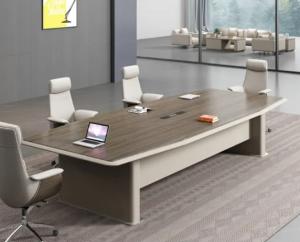 China Modern Wooden Luxury Conference Rectangular Flat Table Office Furniture Multi Person Conference Room Table on sale