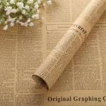English Newspaper Wrapping Paper for Bouquets Floral Packaging Material -