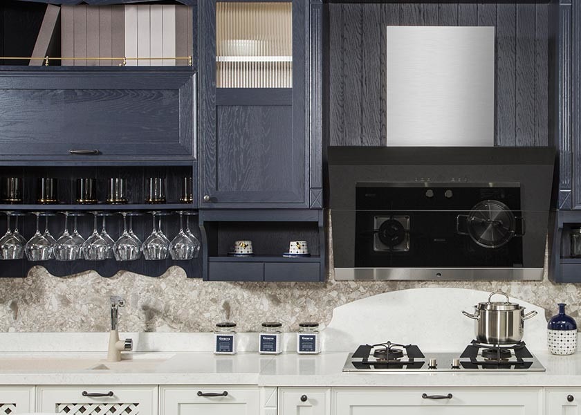 1500MM Acrylic Panel Solid Timber Kitchen Cabinets Oak Island Kitchen Cabinets