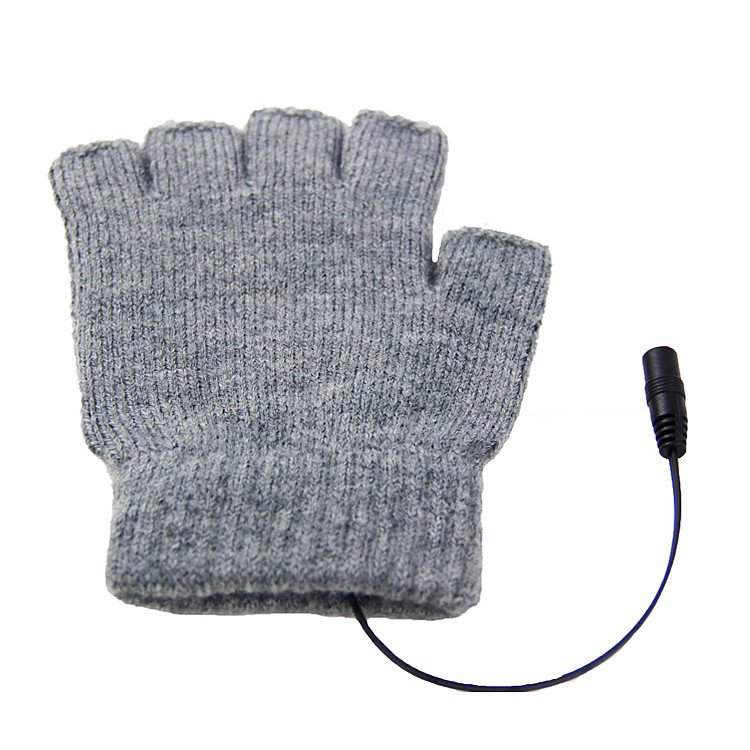 Women Men Electric Heating Gloves USB Thermal Grey Color For Sports Skiing