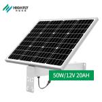 HighFly Manufacturer Directly Sale Cheap Waterproof 50W 12V 20Ah Fixed Solar