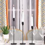 Metal Black Simple Modern Taper Candlestick Holders Wedding Bar Party Decor