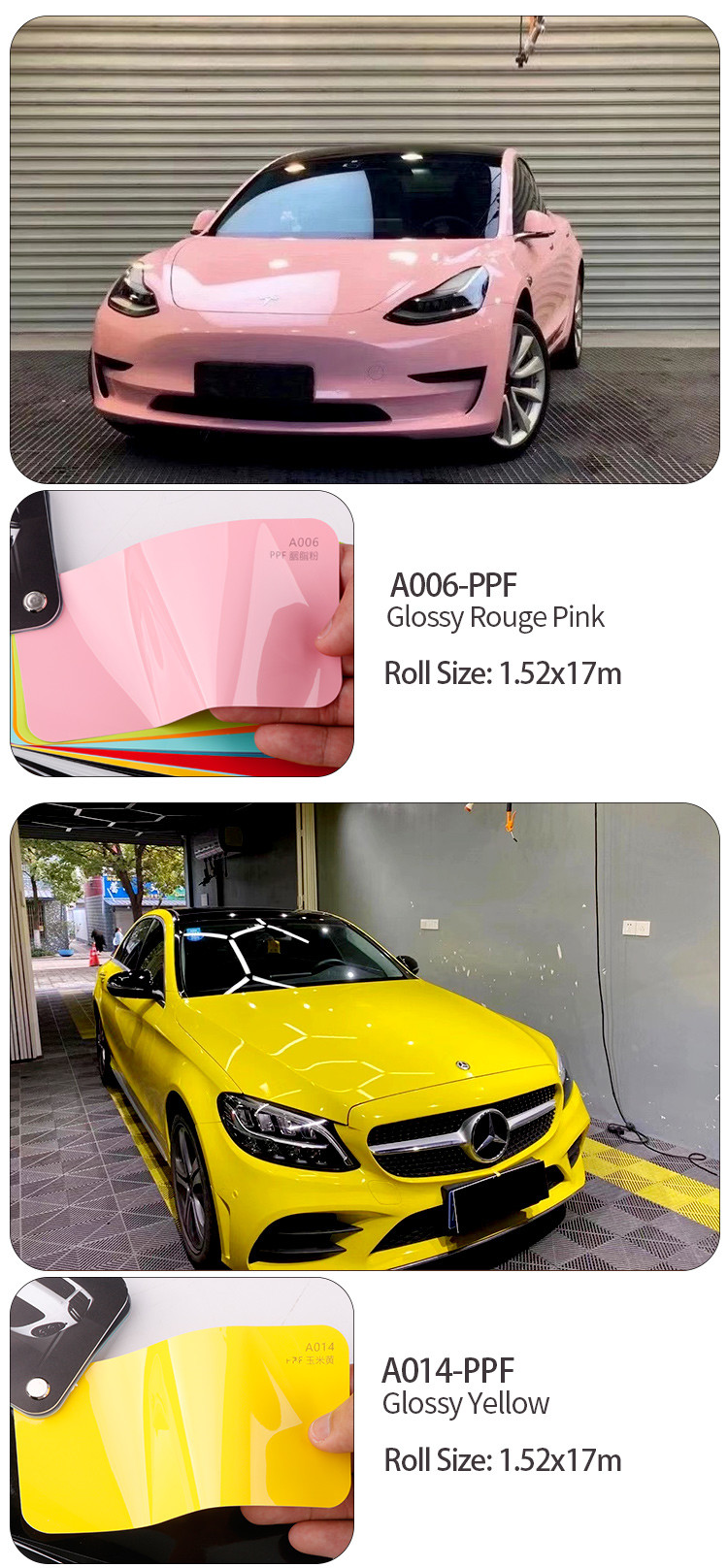 TPU Grey green High Quality TPU PPF Film Anti Scratch self healing PPF TPH Gloss Clear Car Body PPF Paint Protection Film