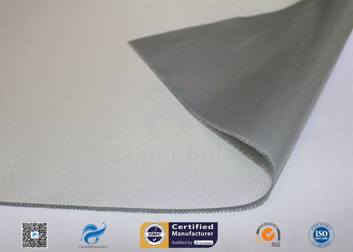 0.45mm High Temperature Resistant Silver Grey Silicone Coated Fiberglass Cloth