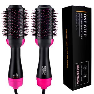 Wholesale Hair Care AC 240V PTC Fast Heater Electric Comb Straightener pink 3 In 1 hot Air Hair dryer Brush from china suppliers