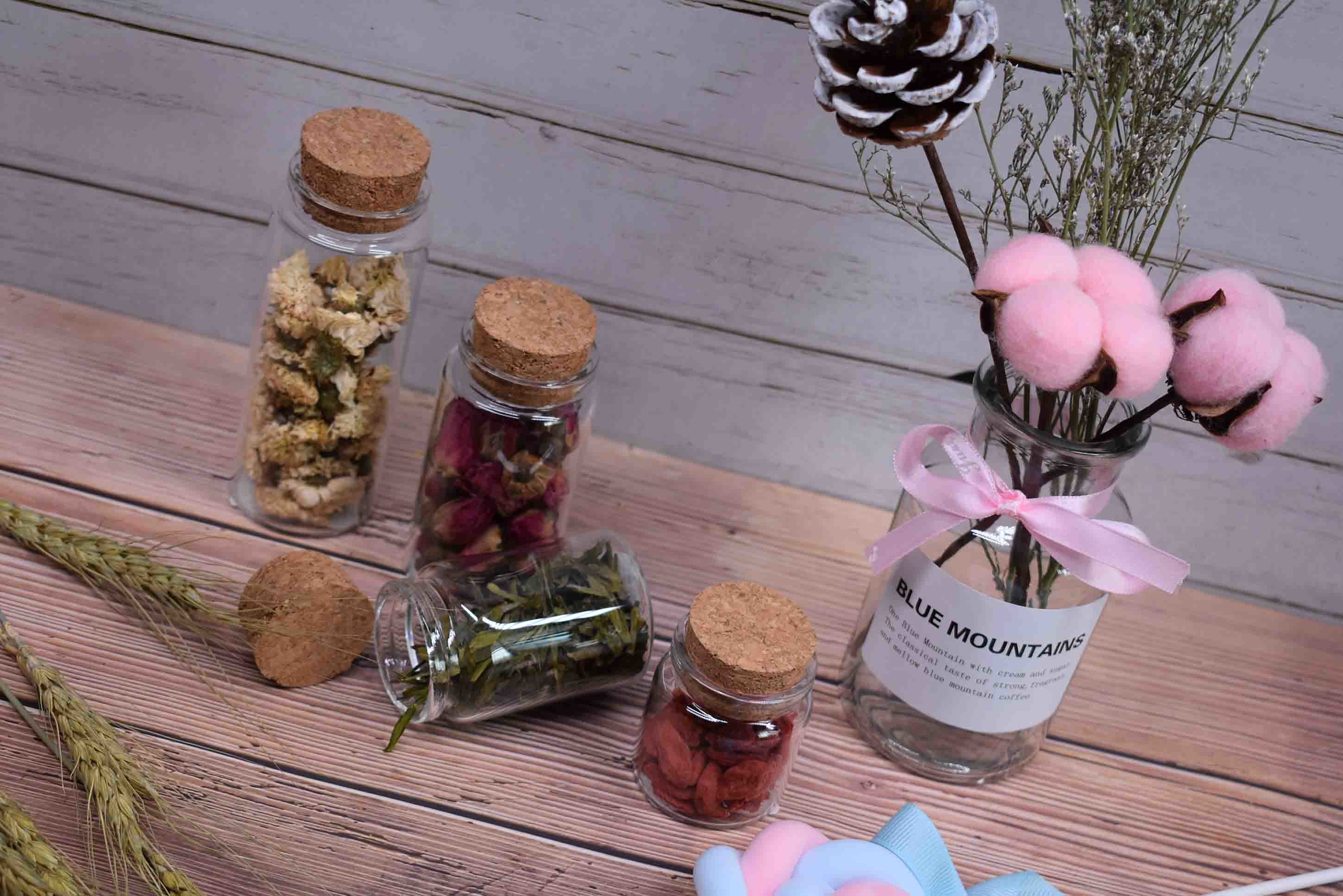 Candle Jars Organic Natural Cork Lids Heat Insulating