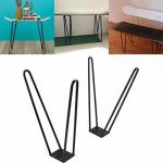 Contemporary Hairpin Table Legs Made of Solid Iron Bar for Modern Furniture