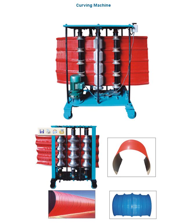 Auto Curved Stone Coated Roof Tile Machine Blue 220V