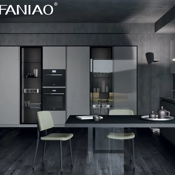 Manufacturer High Quality Kitchen Cabinets L-shape Melamine Kitchen Cabinet
