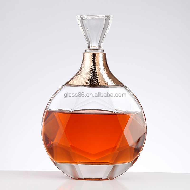 750ml Glass Bottle For Whisky Customized Extra Flint Empty Bottle