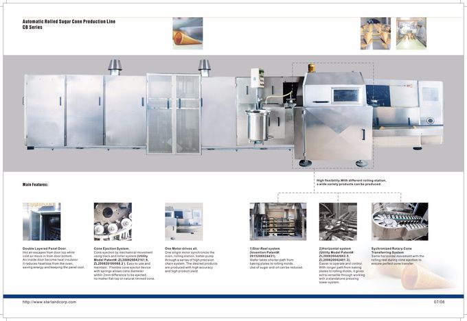 Baking Plates 320mmX240mm Wafer Roll Production Line