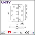 UNITY Mortice Door Hinge PVD AISI304 Stainless Steel Brass Finish