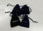 Bespoke Portable Velvet Jewelry Bags Printed Logo With Cover Lamination
