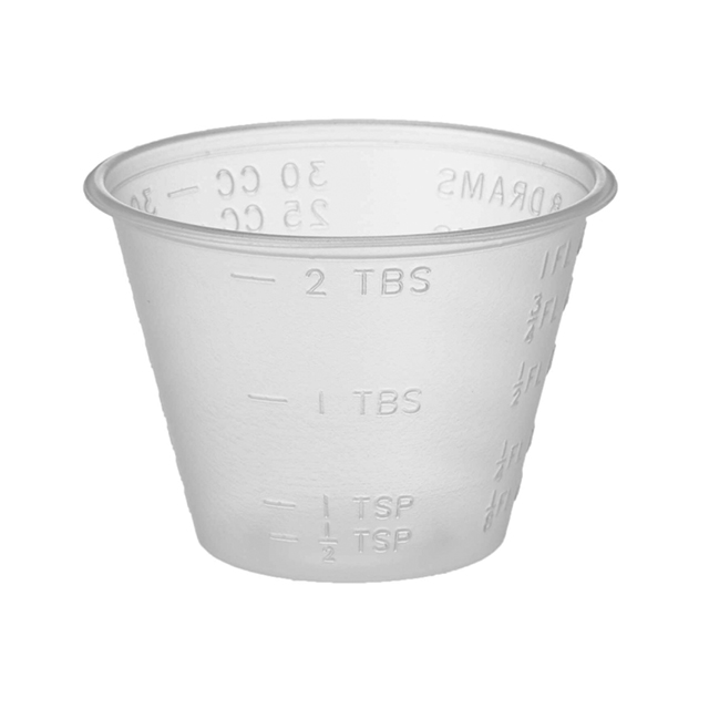 30ml 30CC 8dr Disposable plastic measuring pp cup for medicine transparent