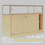 Luxury modern wood body showroom glass jewelry display cabinet