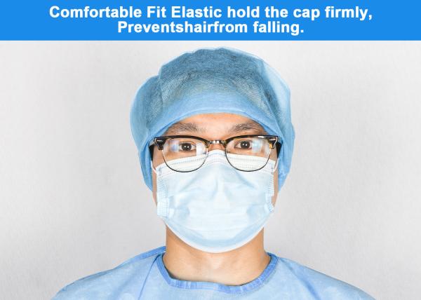 Operating Theater Medical Surgical Cap , Disposable Surgeon Doctor Caps Doctor