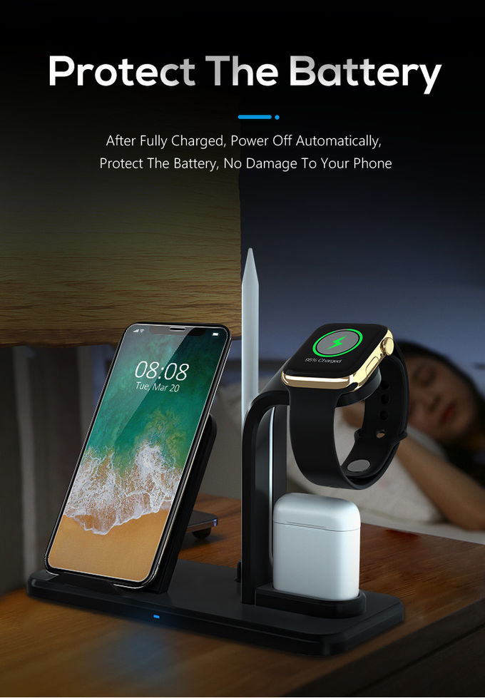 UCABLE 5W Multi Function 3 In 1 QI Wireless Charger