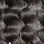 100% Pure 1B Black Color Brazilian Human Hair Bundles Wet And Wavy Hair