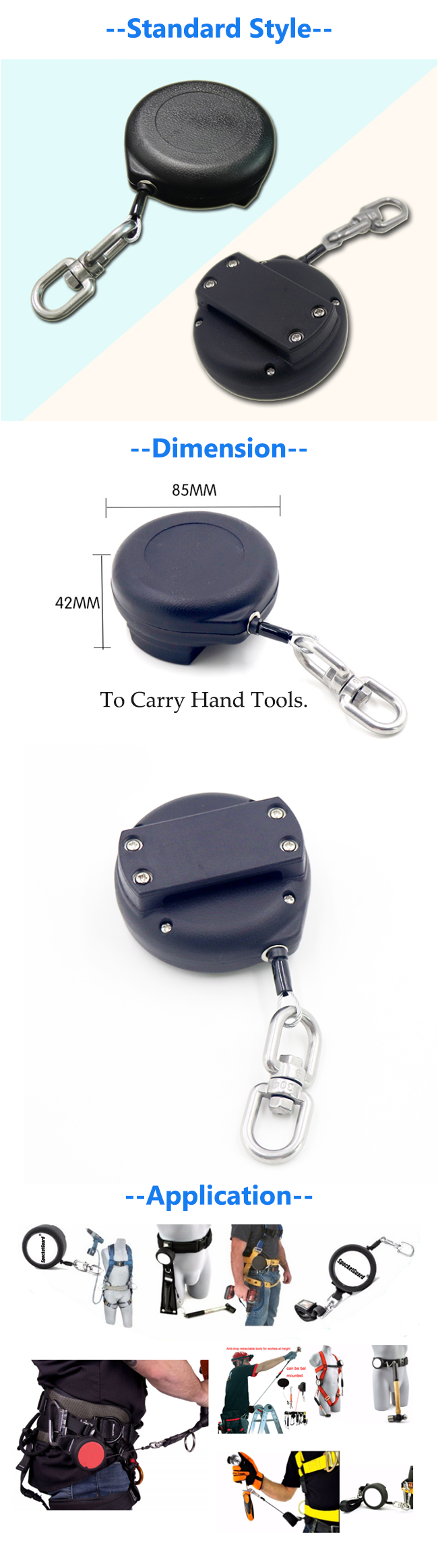 Scaffold Tools Anti Dropping Round Anti Theft Recoiler