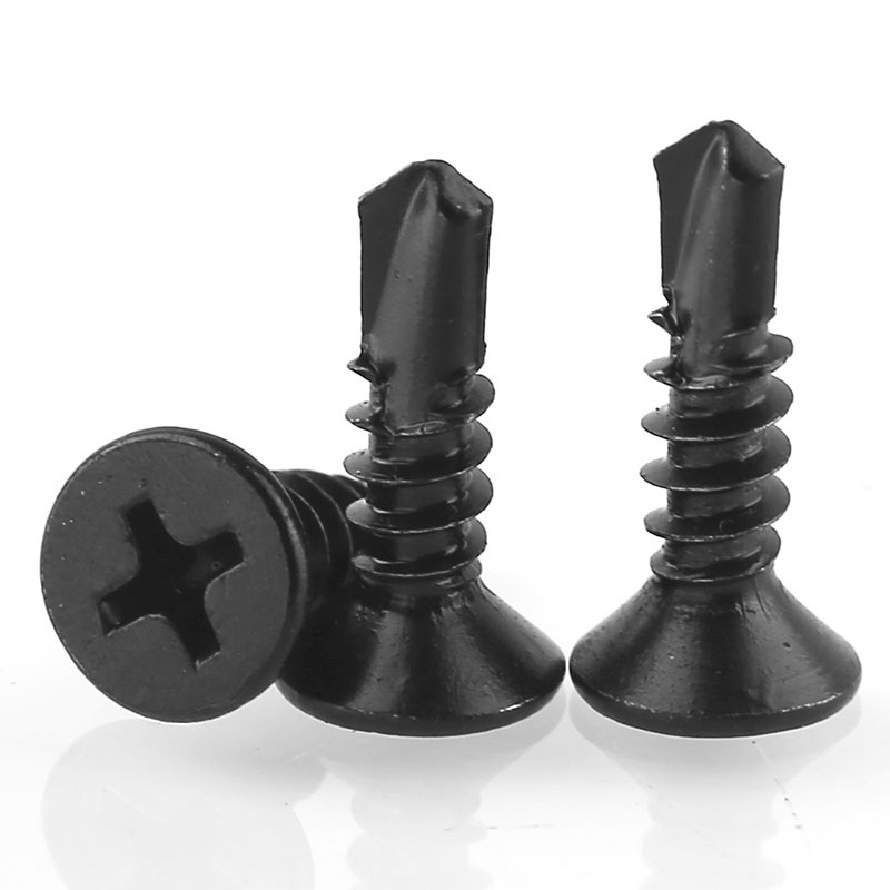 Flat Head Self Tapping Screw DIN Standard Countersunk Cross Drill Tail Screw for Market