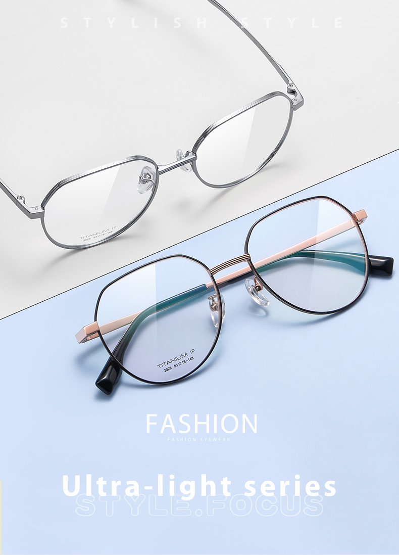 Women Men Titanium Frame Glasses Retro Round Clear Lens Eyeglasses