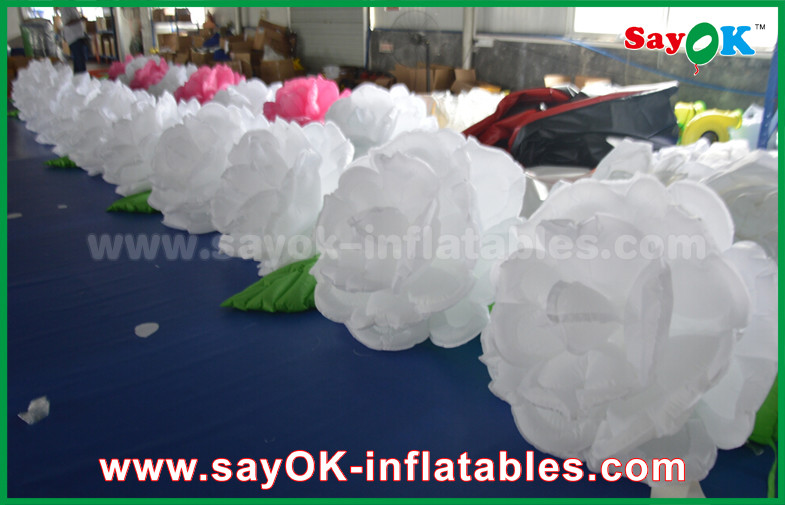 Color Change LED Inflatable flower Chain For wedding Decoration