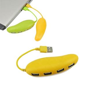 Wholesale Gift Yellow Mango Shape Usb 2.0 Hi Speed 4 Port Mini Hub from china suppliers