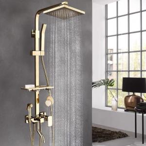 Wholesale 304 Stainless Steel Sanitary Ware Shower Luxury Gold Bathroom Set from china suppliers