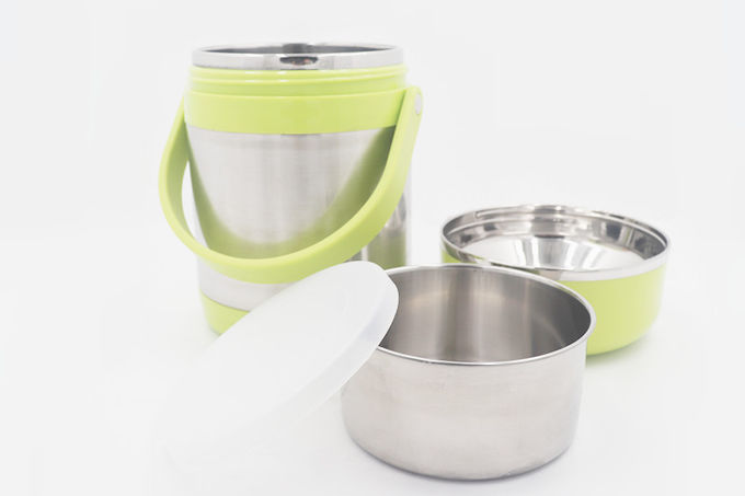 1.5L Hot sale plastic insulated thermos stailess steel easy takeaway food container with big handle