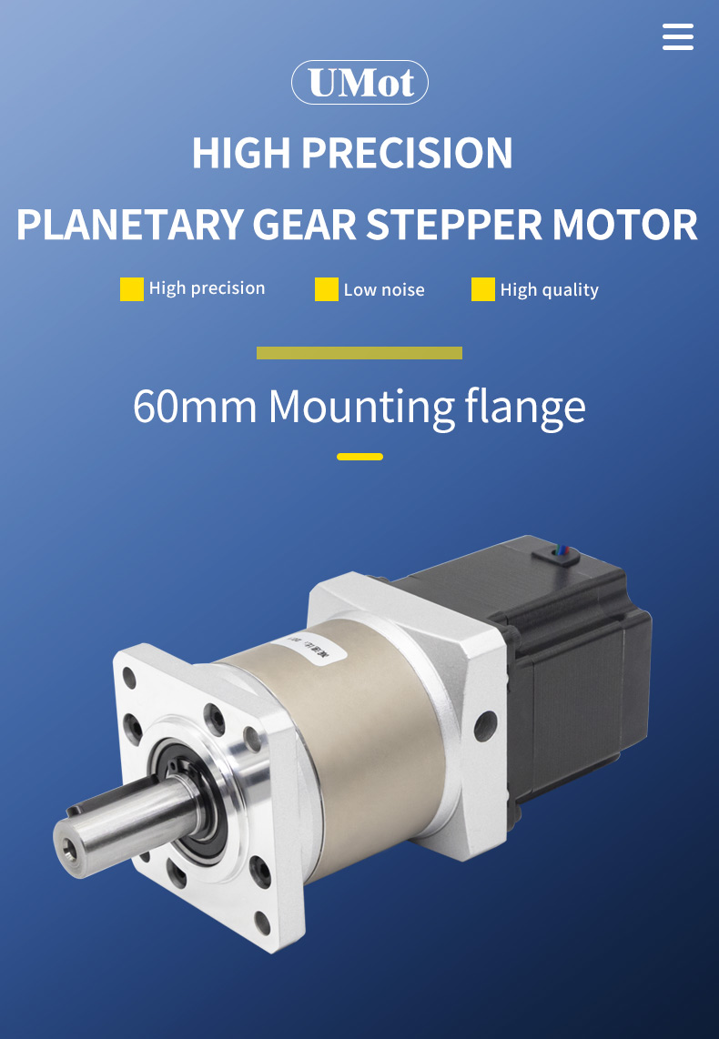 Nema 24 High Precision 60mm Hybrid Planetary Gearbox Geared Stepper Motor With Reducer