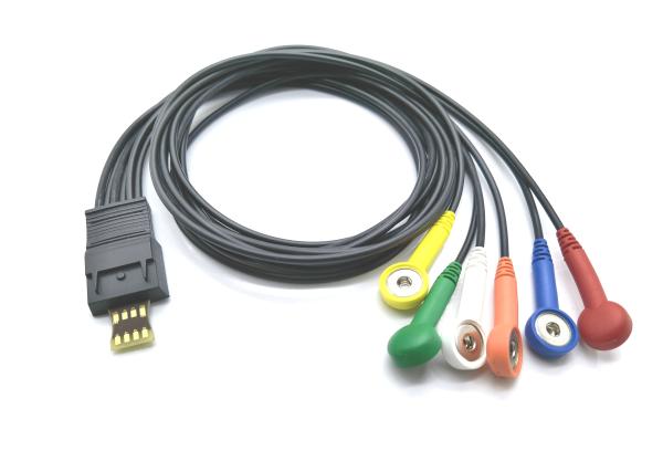 Compatible Schiller MT200 , MT101 One Piece 4/6 Leads Black Color Holter Patient