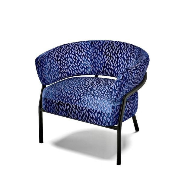 Deep Ocean Blue Three-Dimensional Diamond Jacquard Velvet For Sofa