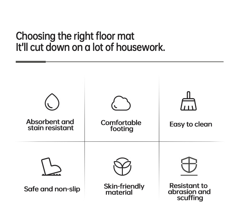 Diatom Mud Household Bathroom Carpet Door Mat Square Shape Quick-drying and Absorbent