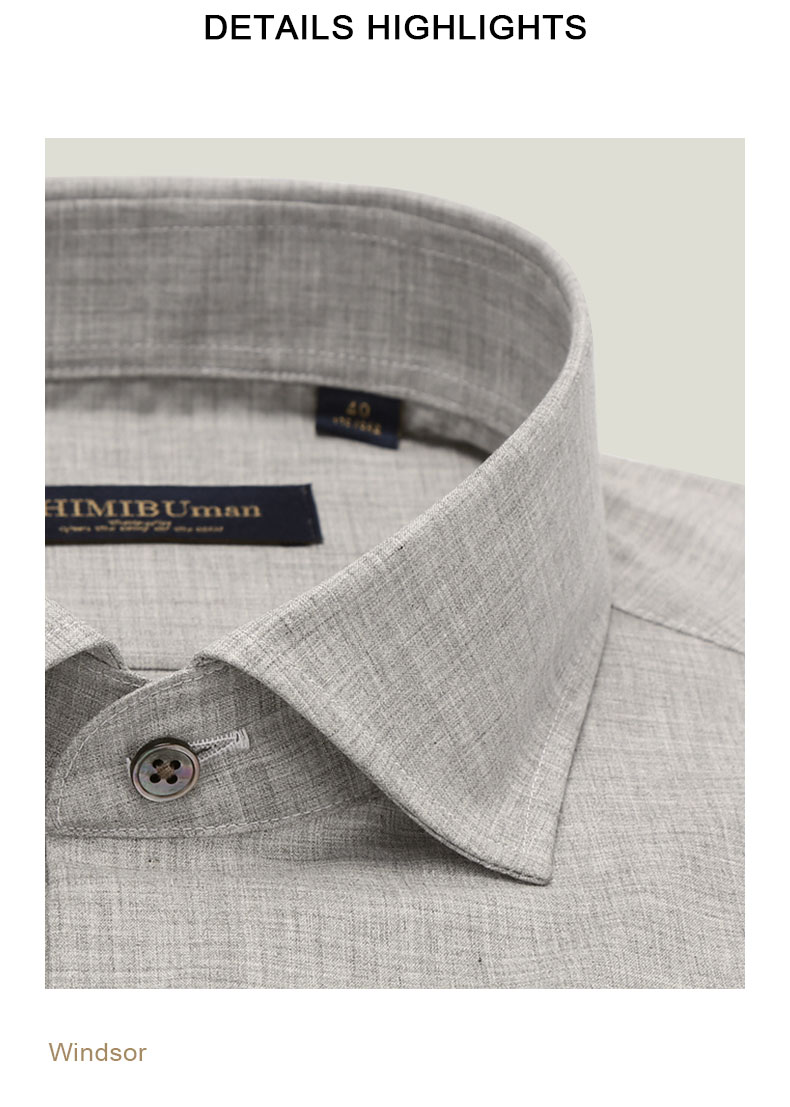 Men's Business Formal Long Sleeve Dress Shirt with Pocket and Slim Fit Design
