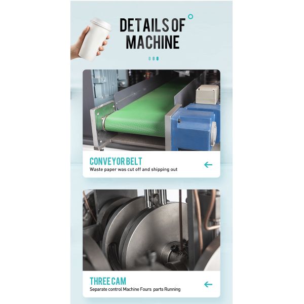 PE Coated Paper Cup Making Machine 60HZ Automatic Two Side For Coffee
